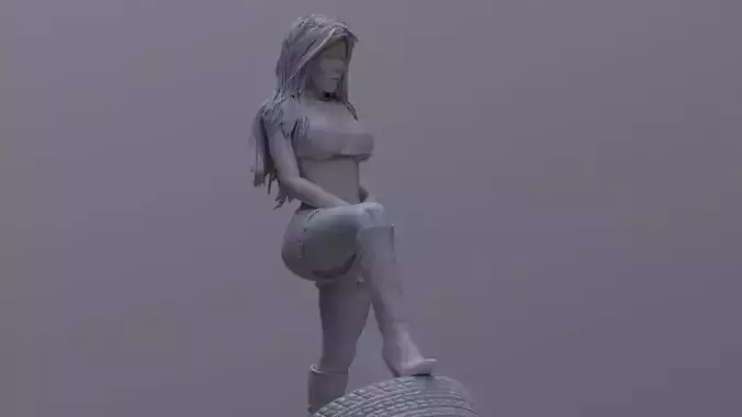 Lady car- Printable 3D print model