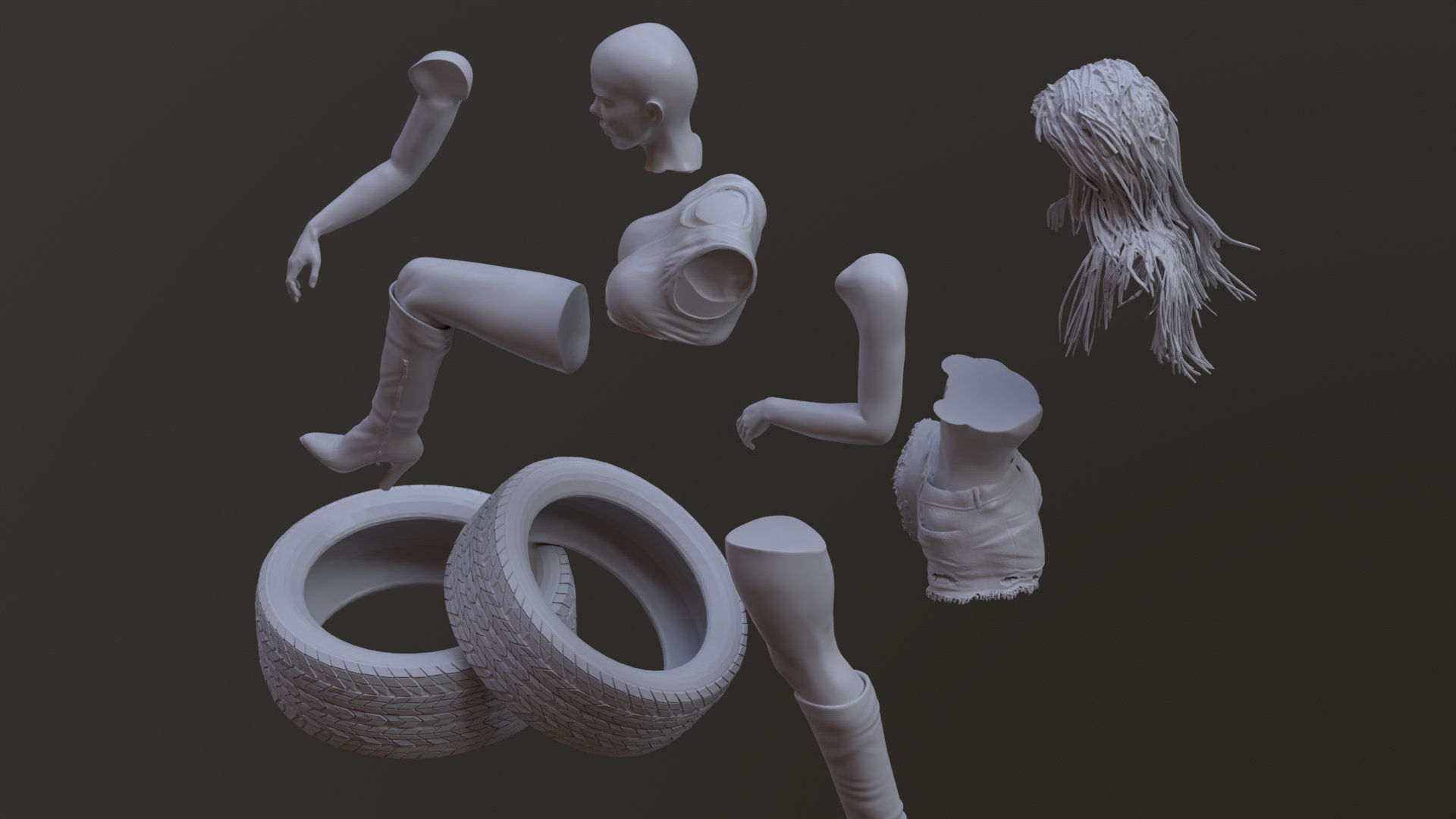 Lady car- Printable 3D print model_5