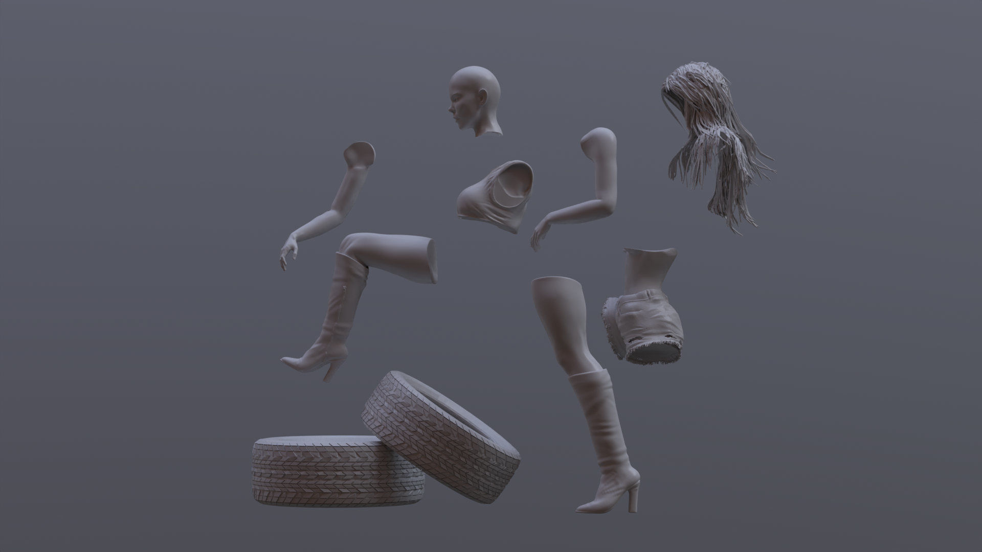 Lady car- Printable 3D print model_4