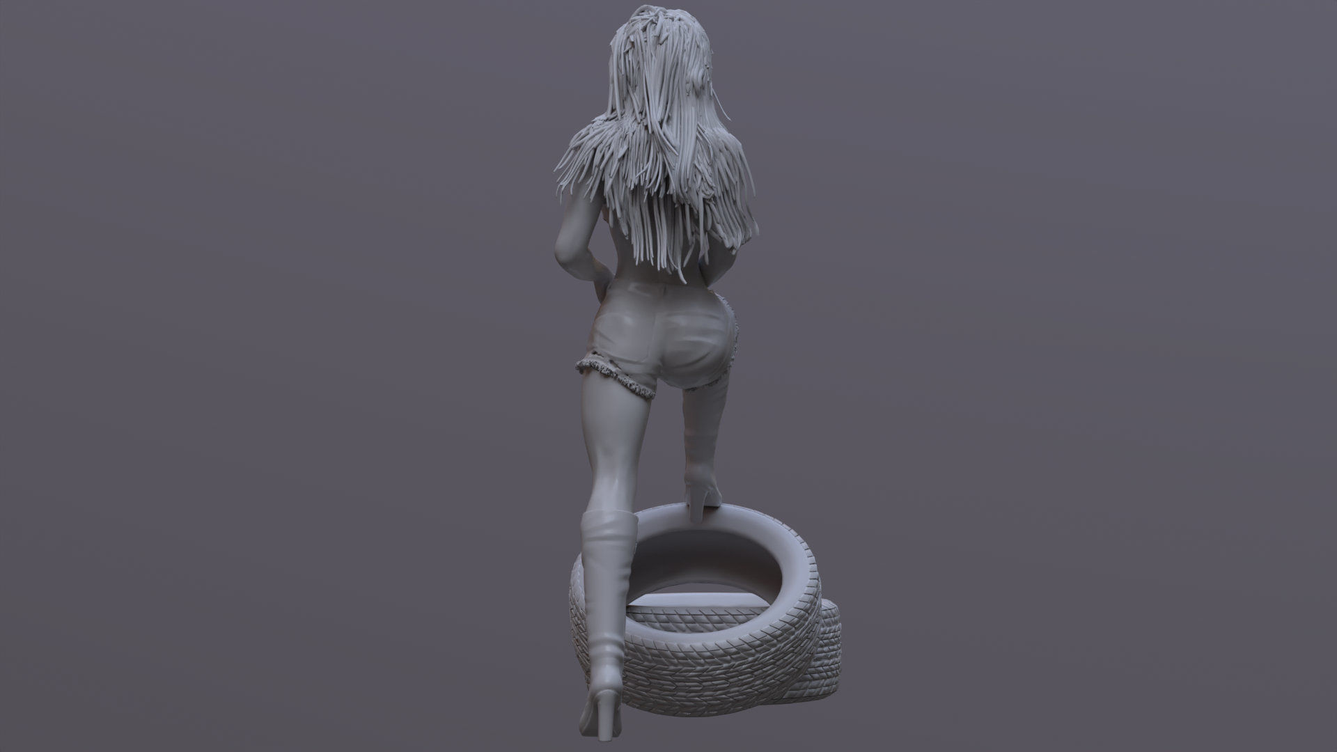 Lady car- Printable 3D print model_10