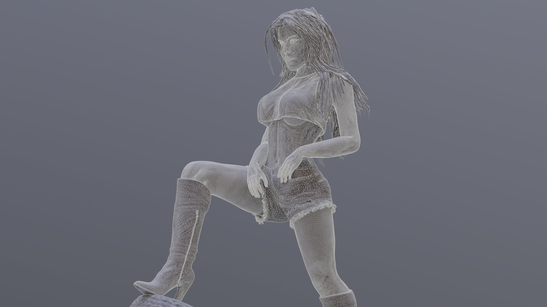 Lady car- Printable 3D print model_12