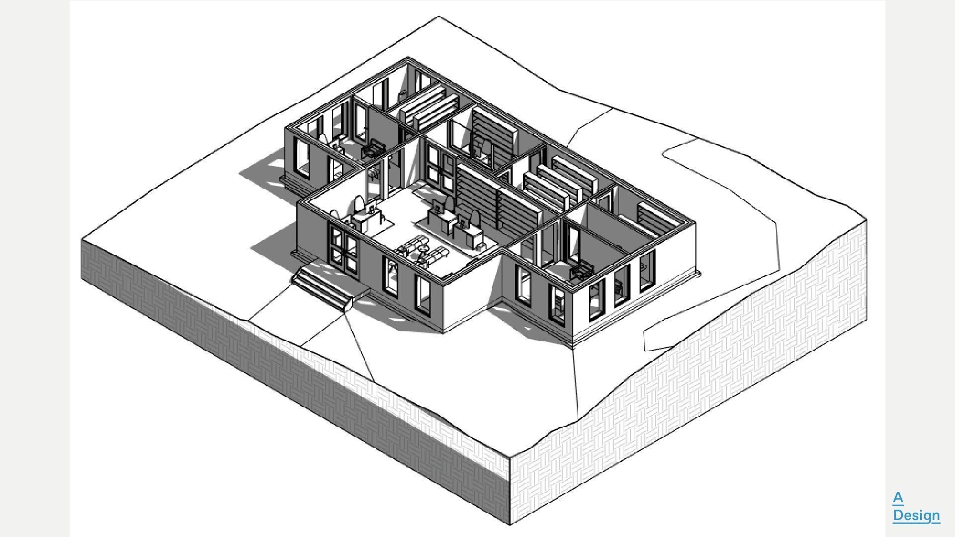 Bank building - Revit 3D model_9