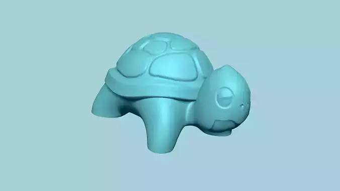 Cute Turtle Miniature - STL Printable 3D print model