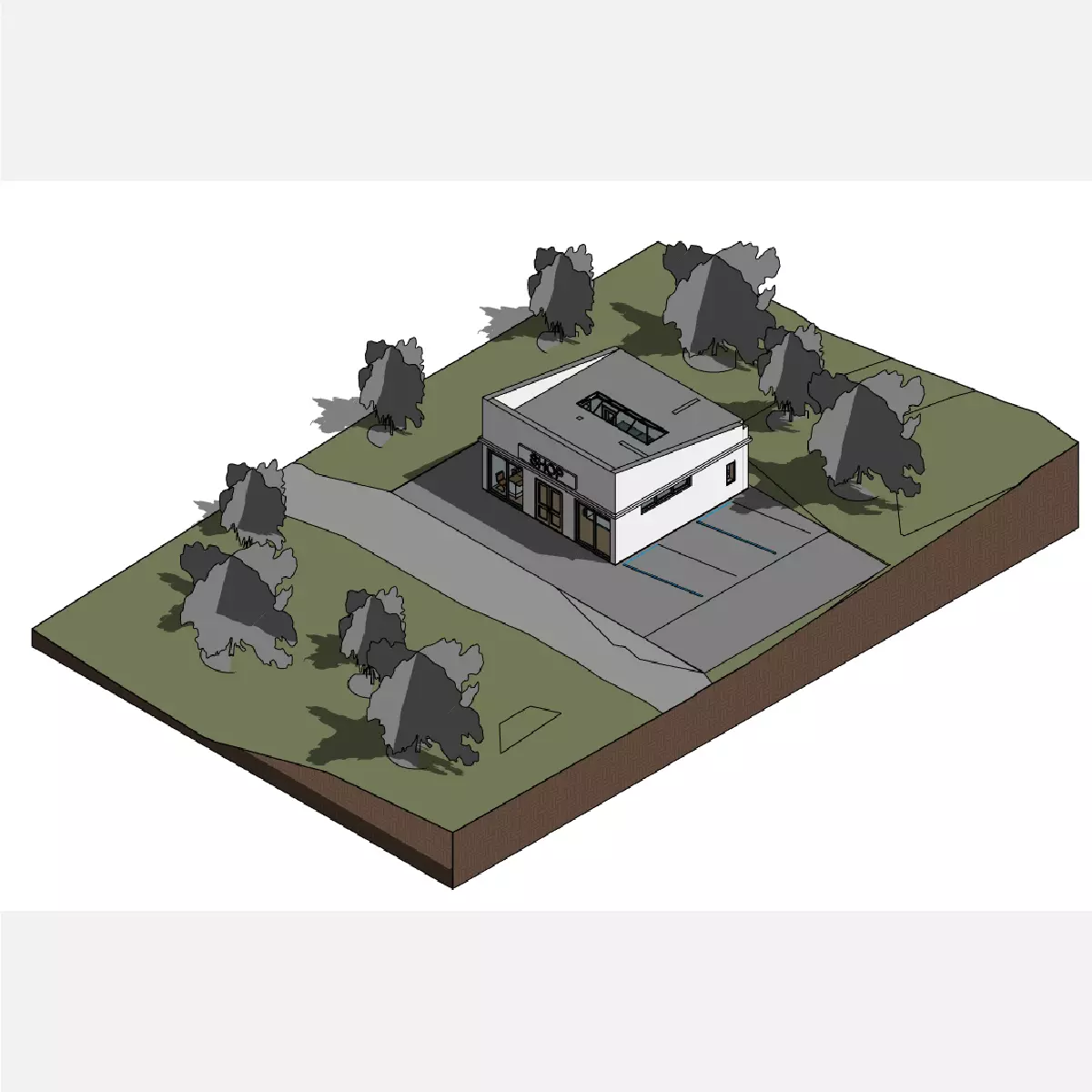 Shop convenience store - Revit 3D model_0