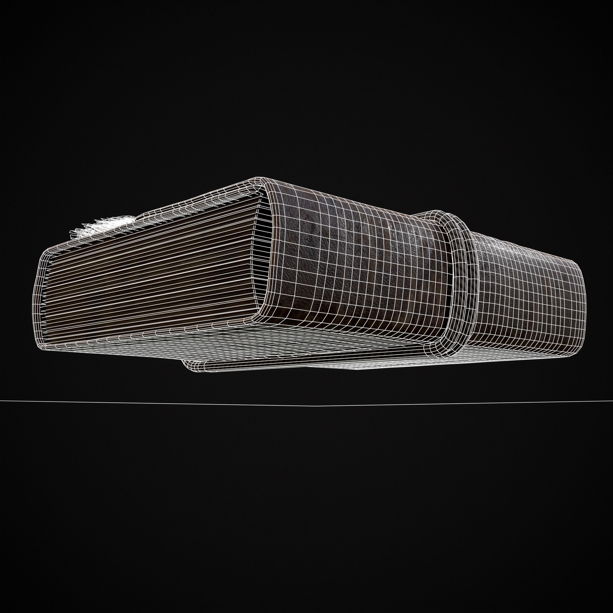 Rope Tied Leather Bound Book Low-poly 3D model_24