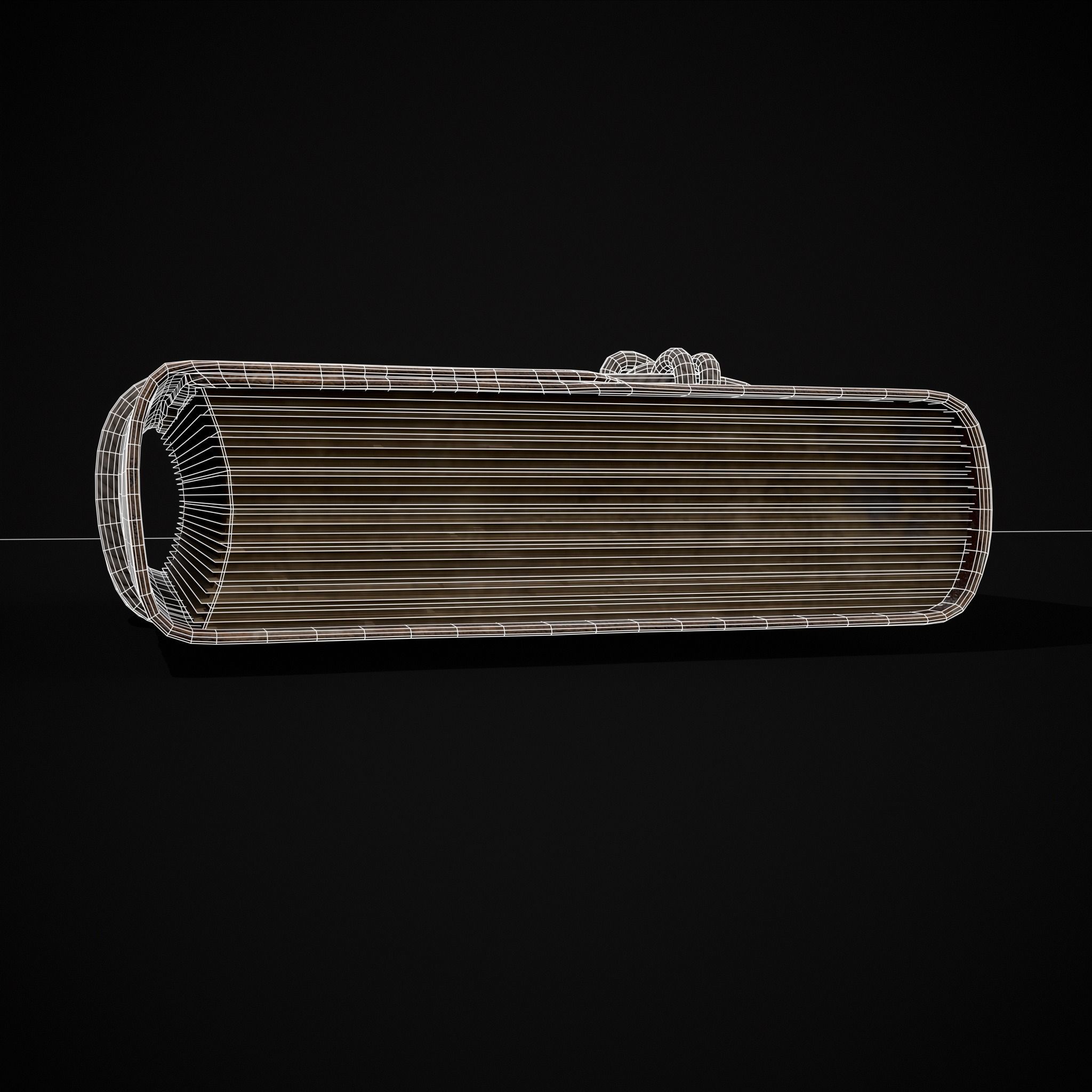 Rope Tied Leather Bound Book Low-poly 3D model_12