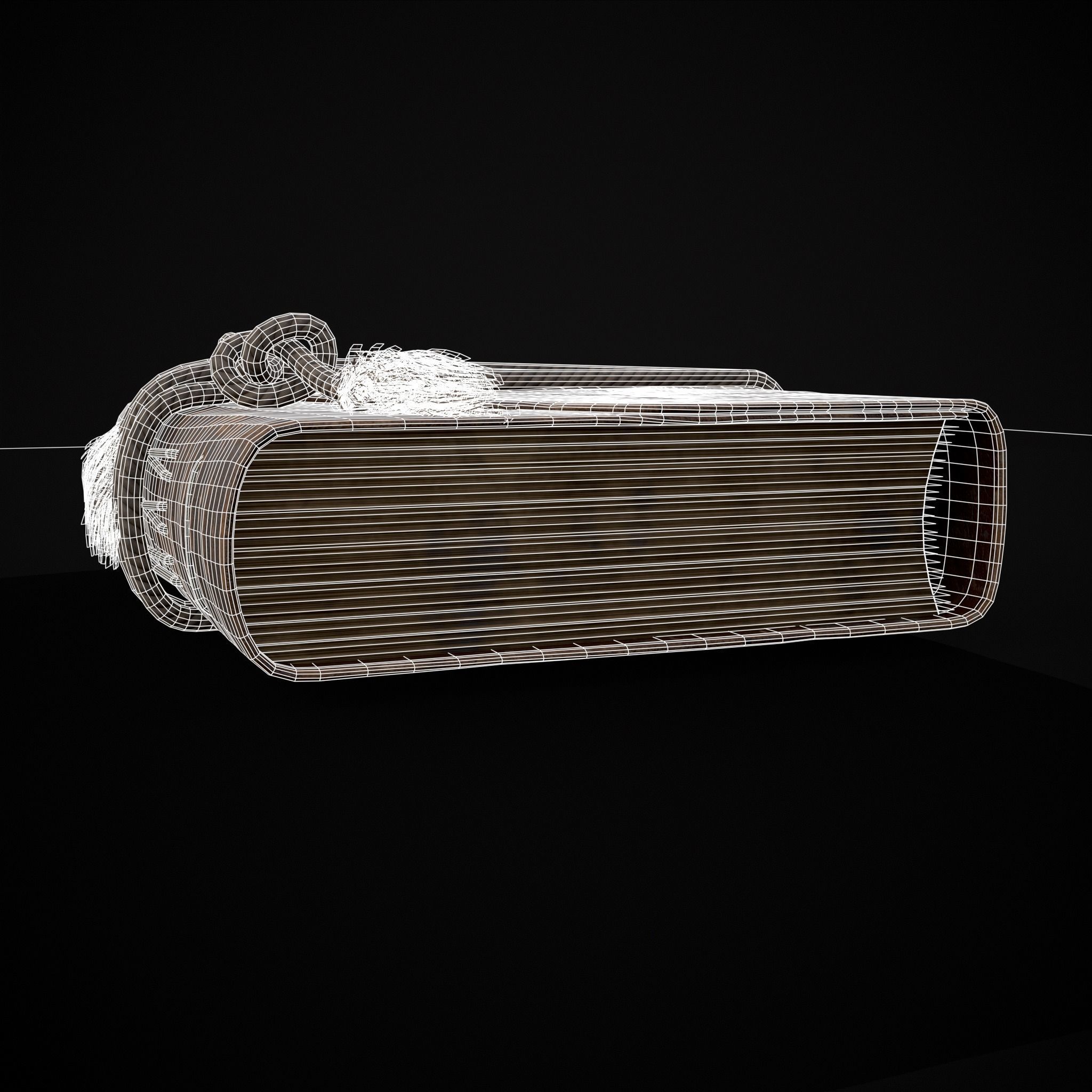 Rope Tied Leather Bound Book Low-poly 3D model_20
