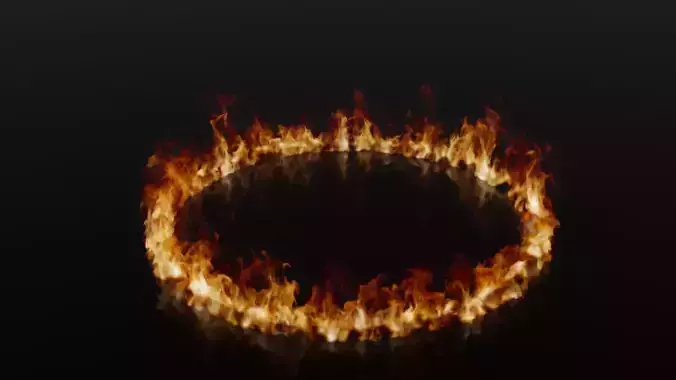 Free magic fire circle ring Free 3D model