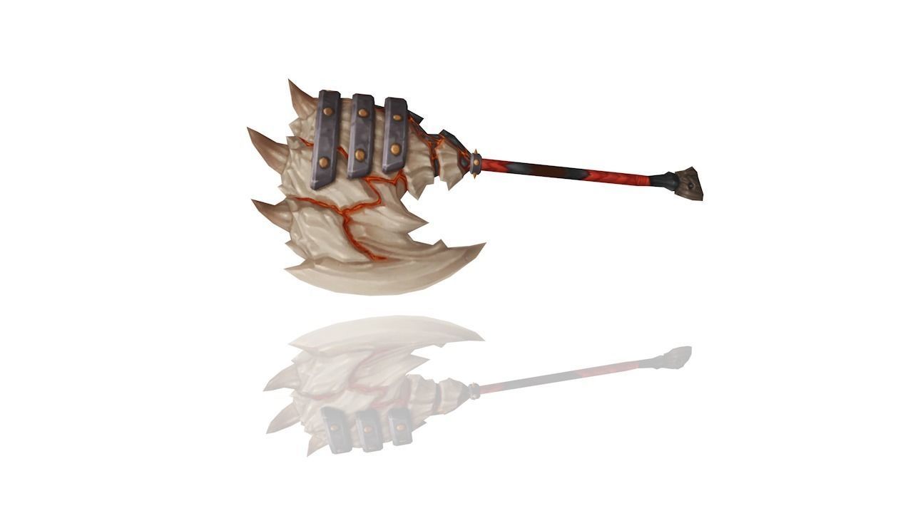Volcano King Axe Low-poly 3D model_2