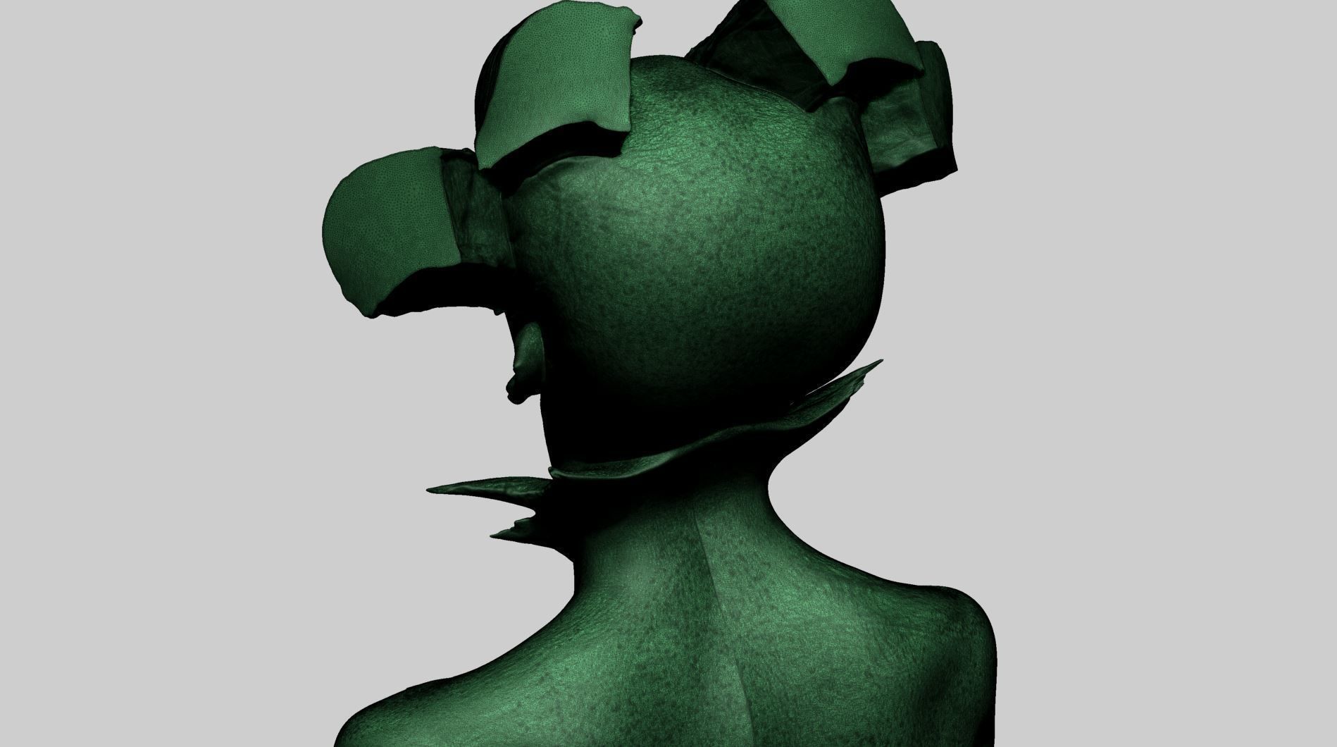 Fantasy Female Bust E 3D print model_16