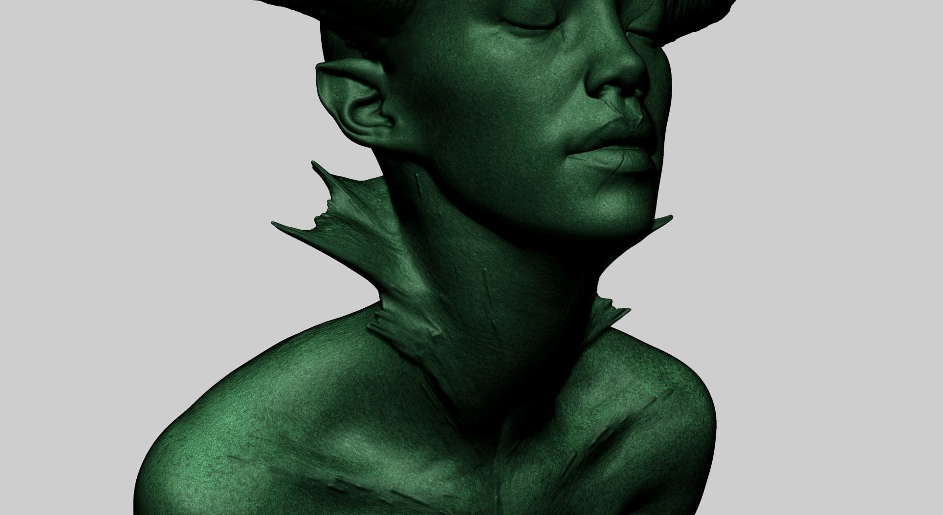 Fantasy Female Bust E 3D print model_14