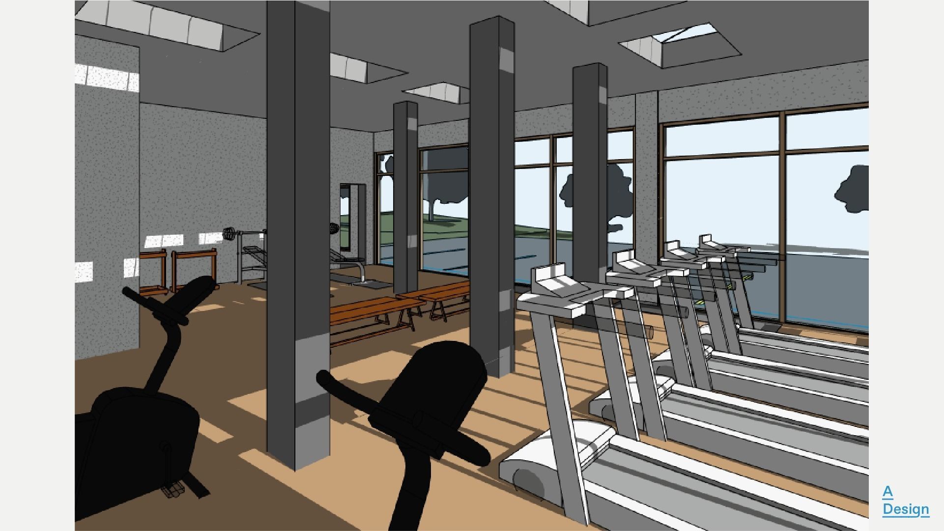 GYM - Revit 3D model_7