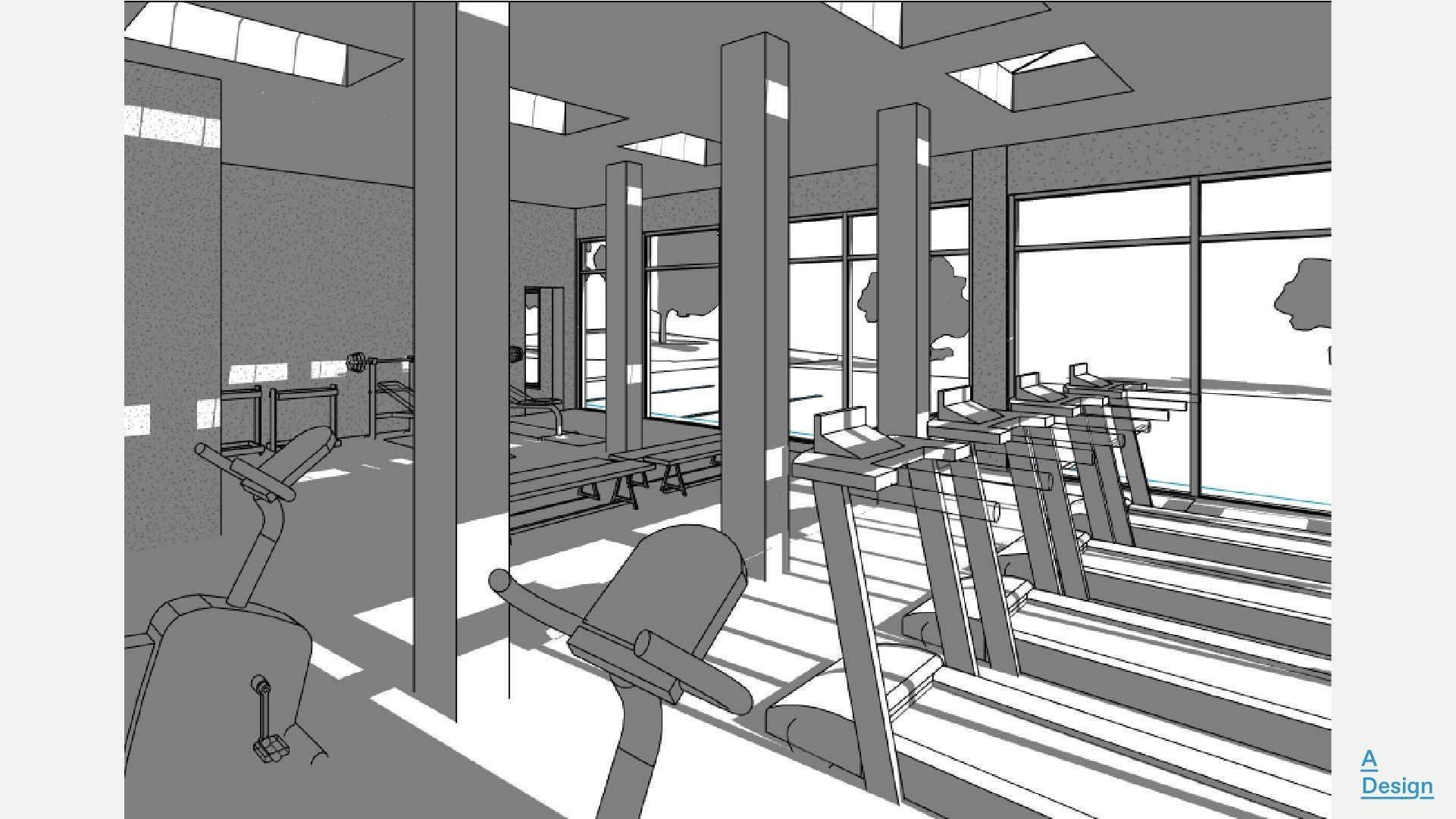 GYM - Revit 3D model_10