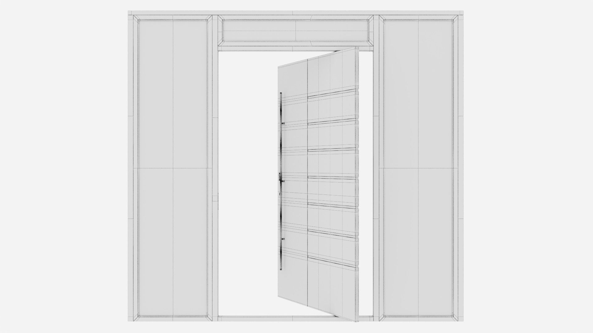 Aluminium door 59 3D model_4