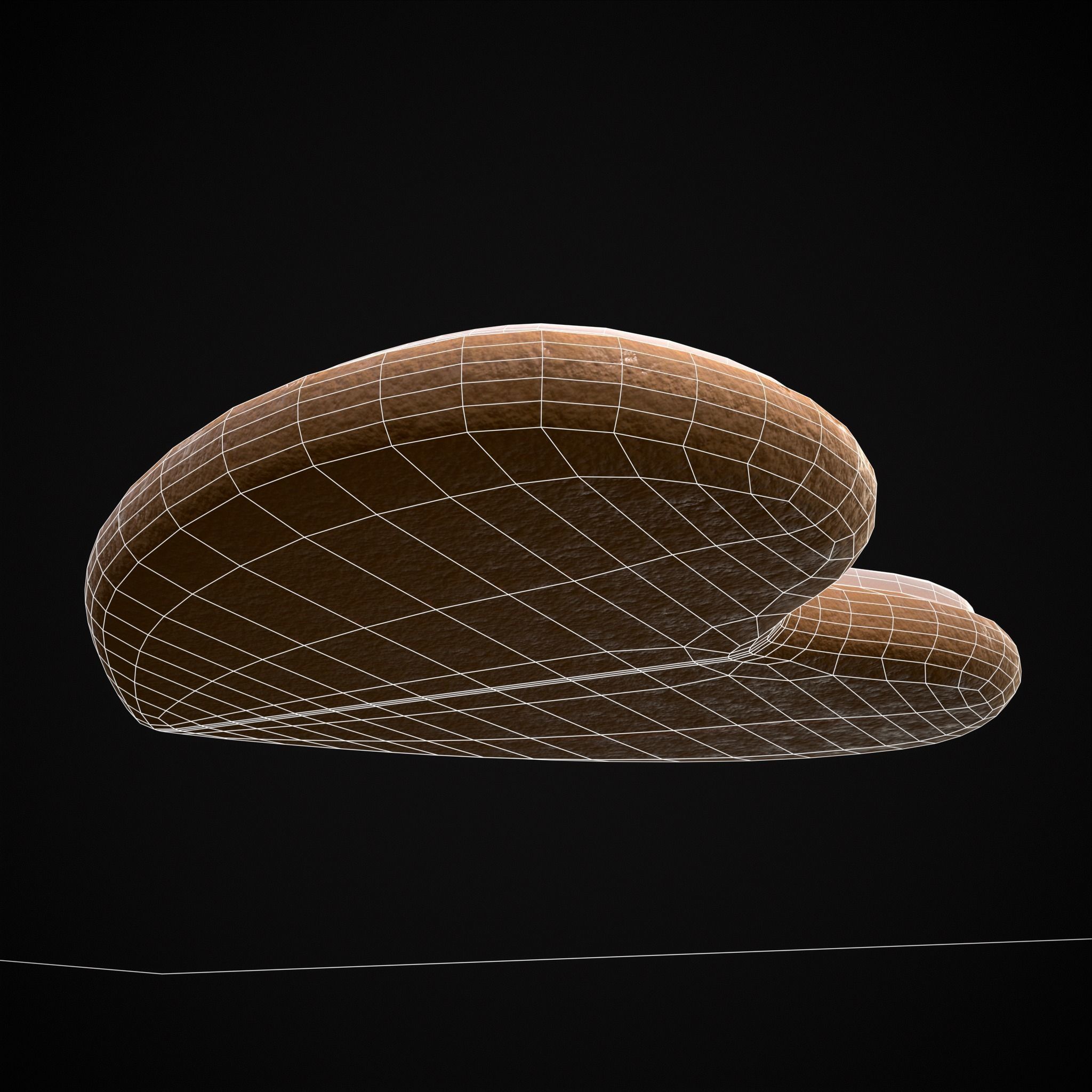 Valentines Tic Tac Toe Cookie Low-poly 3D model_16