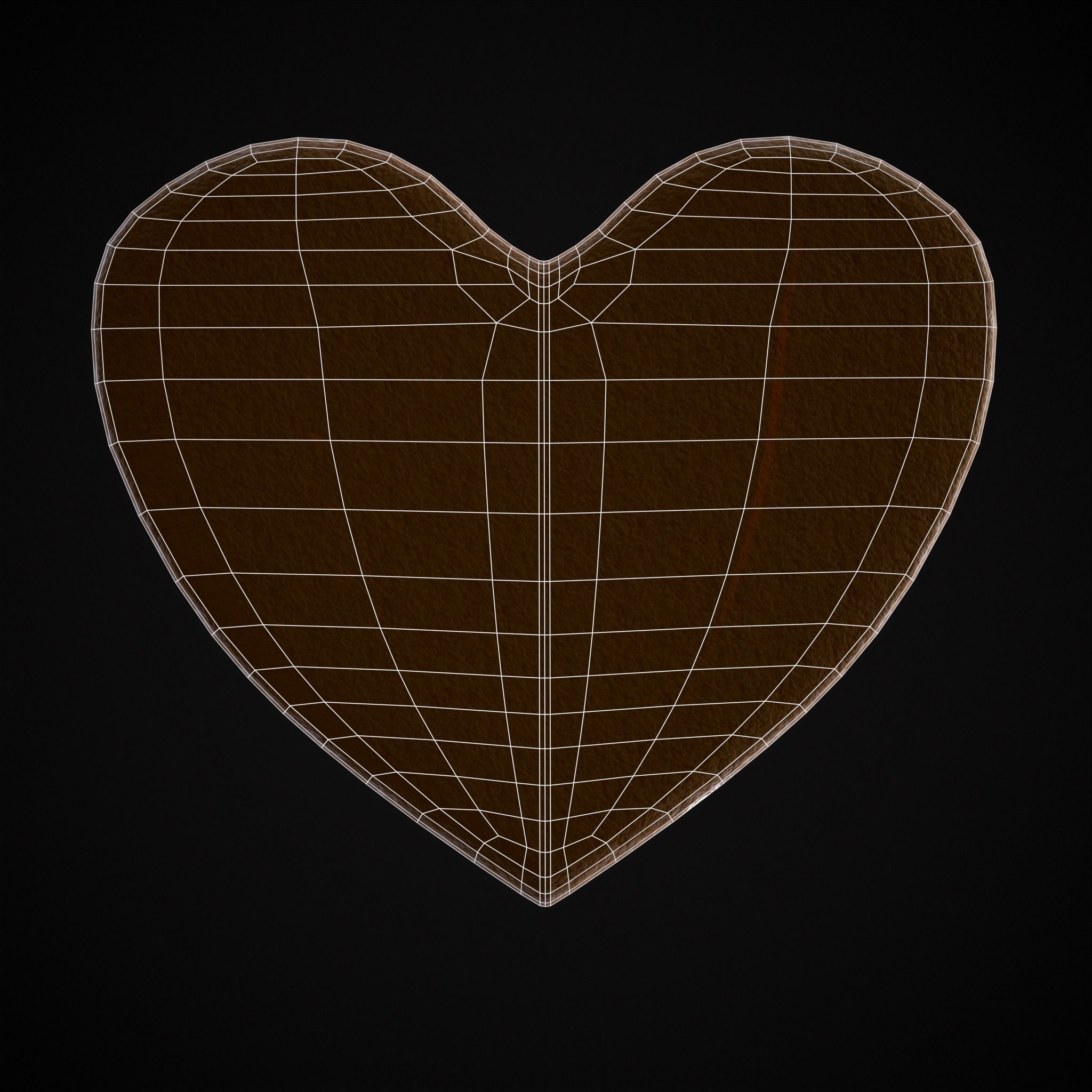 Valentines Tic Tac Toe Cookie Low-poly 3D model_18