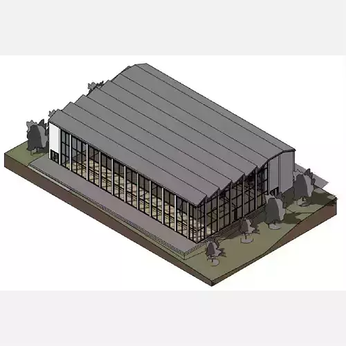 Indoor sports hall - Revit 3D model