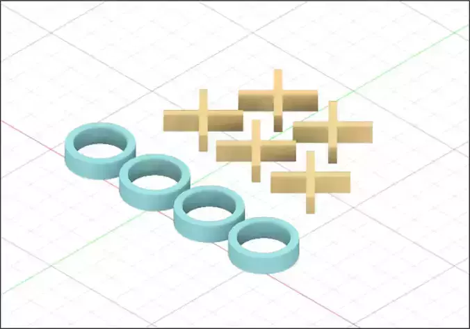 Puzzle Tic Tac Toe 3D print model