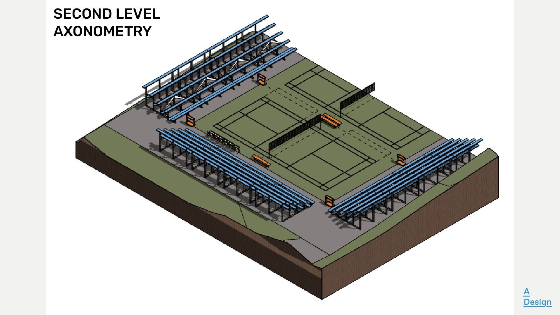 Outdoor sports ground - Revit 3D model_3