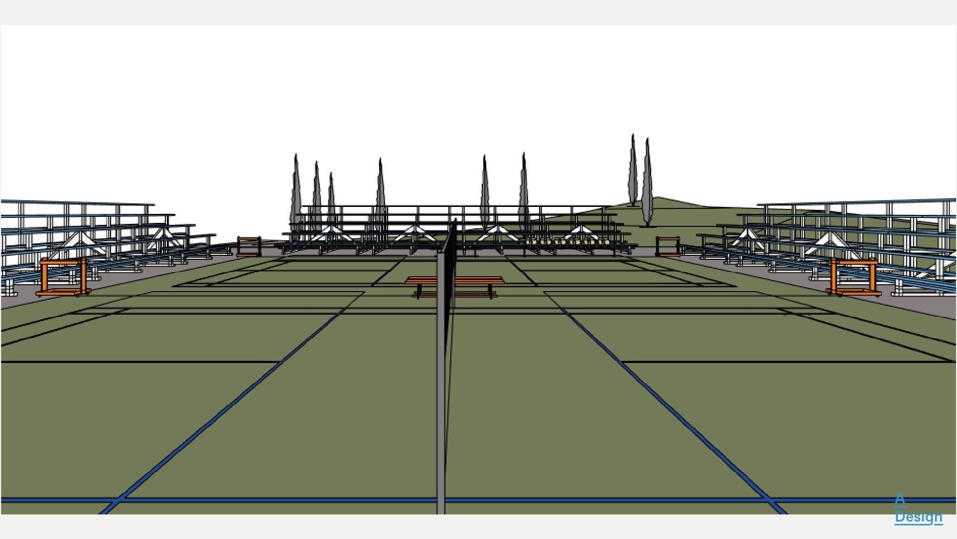 Outdoor sports ground - Revit 3D model_7
