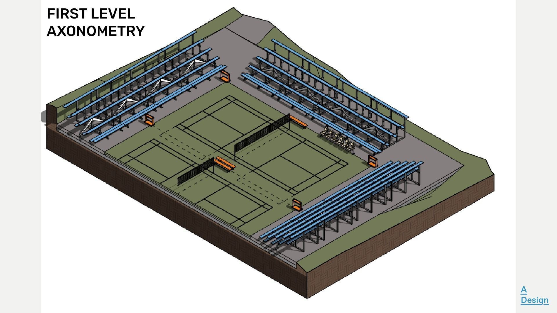 Outdoor sports ground - Revit 3D model_2