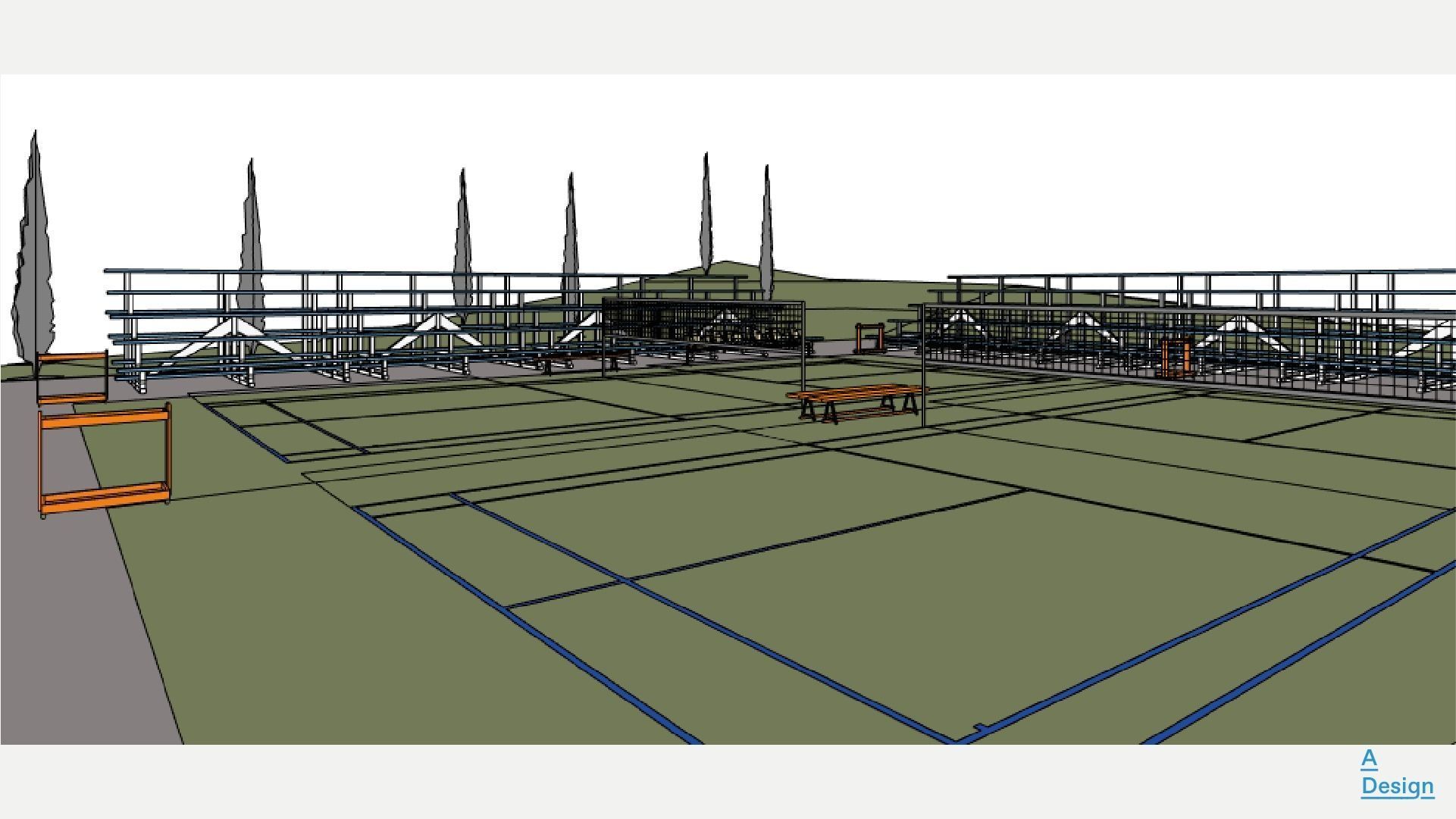 Outdoor sports ground - Revit 3D model_6