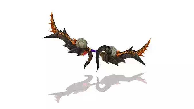 Volcano King Bow Low-poly 3D model
