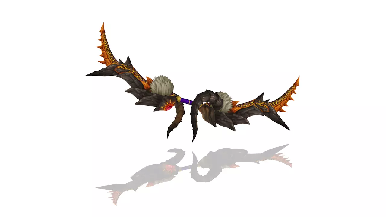 Volcano King Bow Low-poly 3D model_0