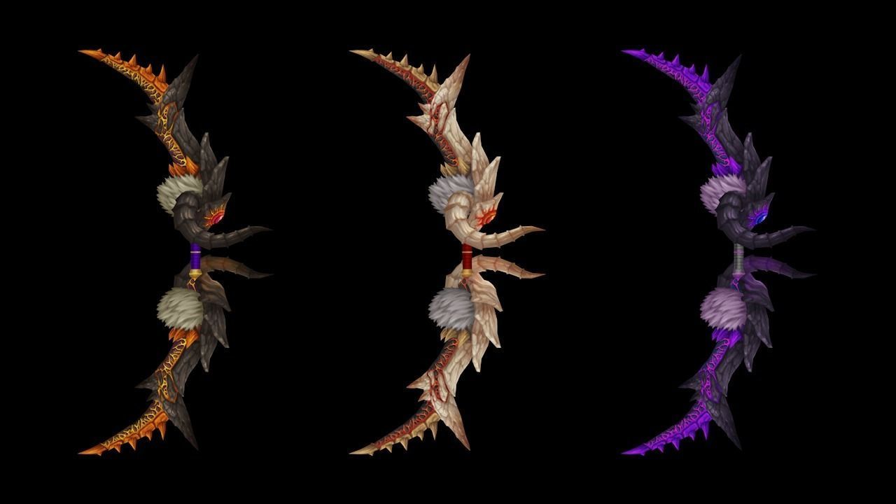 Volcano King Bow Low-poly 3D model_1