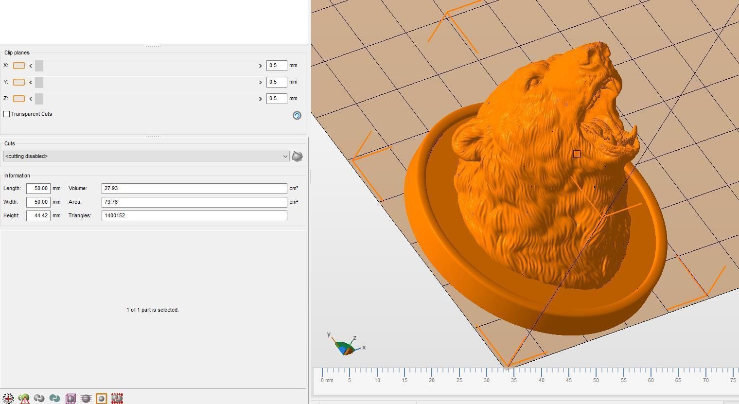 Polar bear growls 3D print model_22