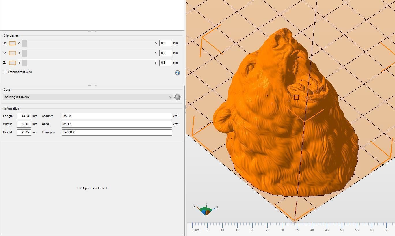 Polar bear growls 3D print model_21