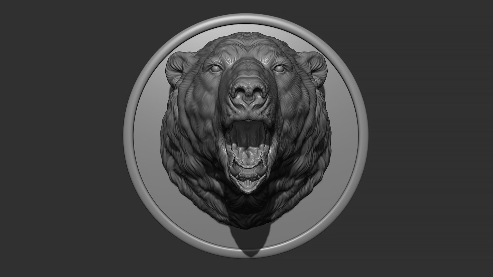 Polar bear growls 3D print model_10