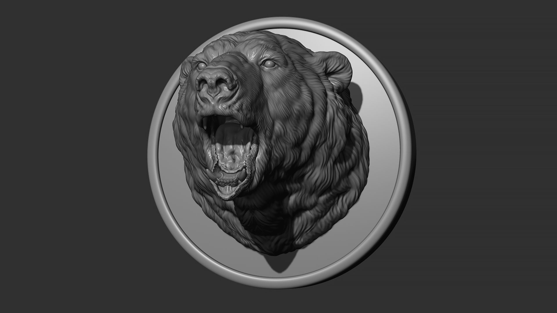 Polar bear growls 3D print model_1