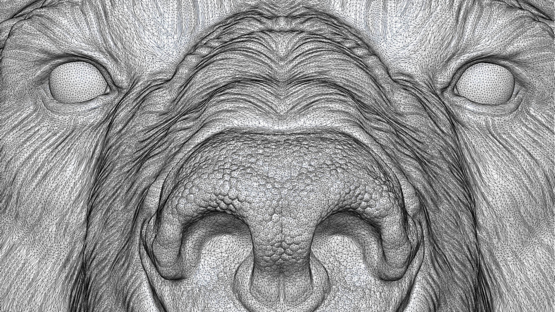 Polar bear growls 3D print model_20