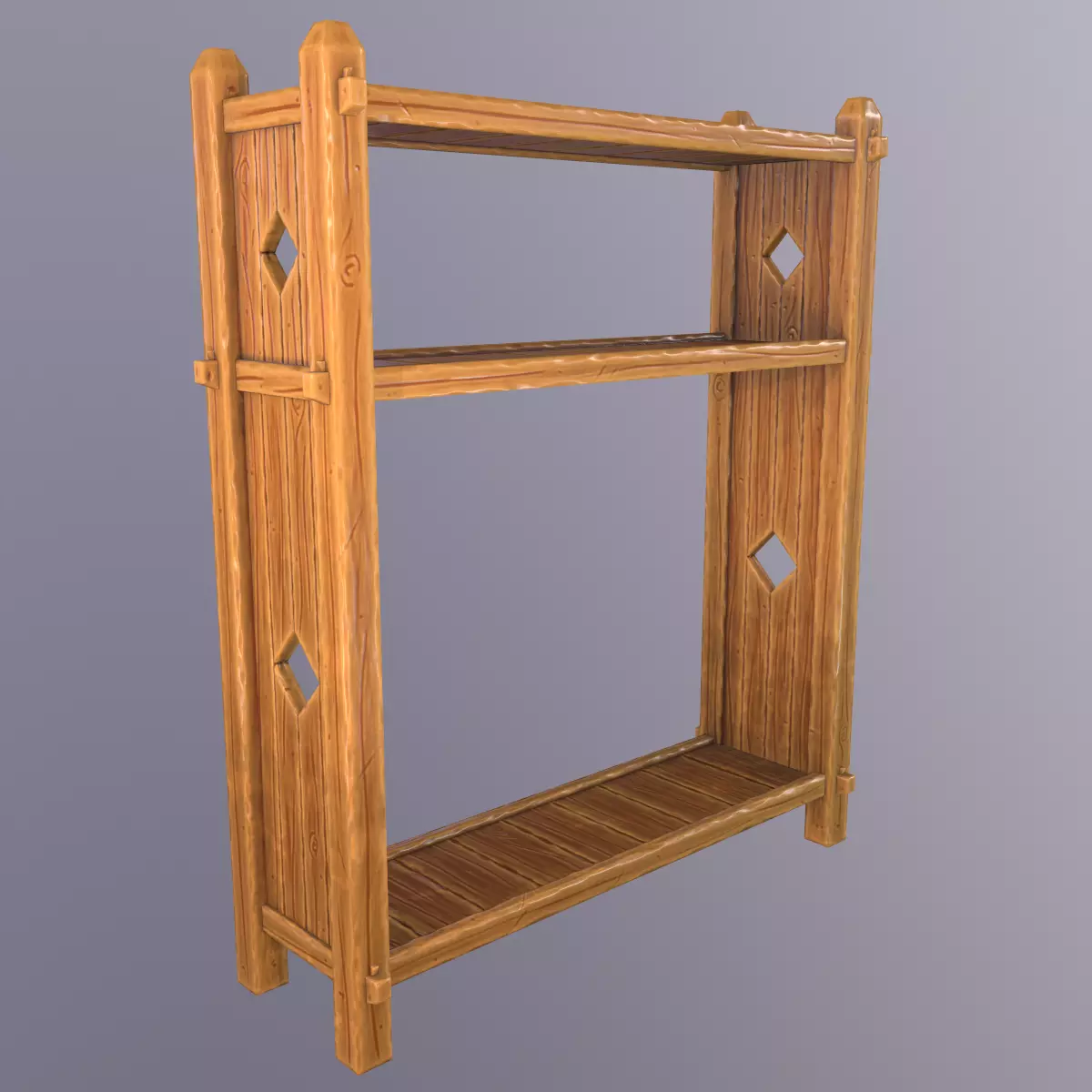Stylized medieval rack Low-poly 3D model