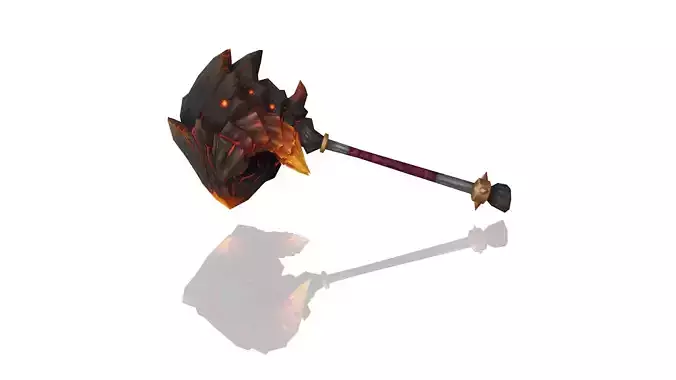 Volcano King Hammer Low-poly 3D model