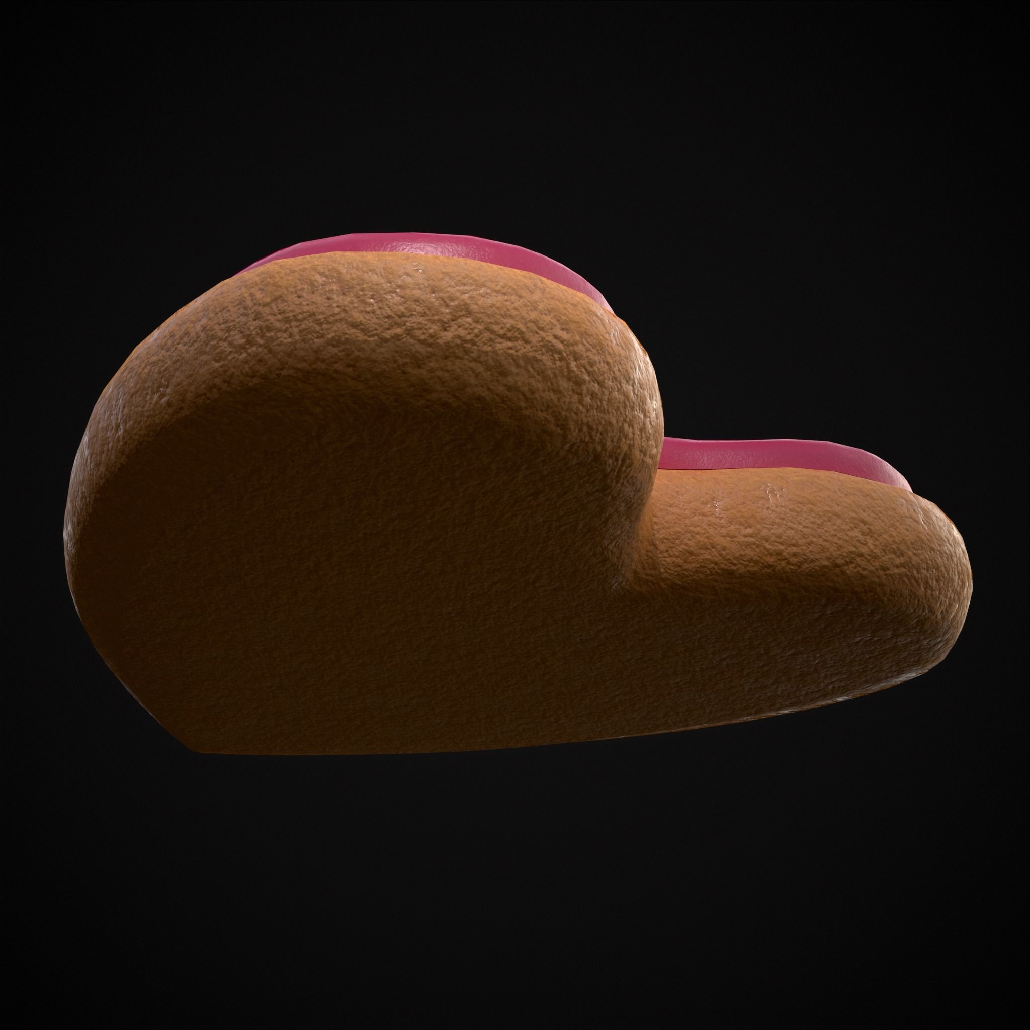 Valentines Love Heart Cookie Low-poly 3D model_7