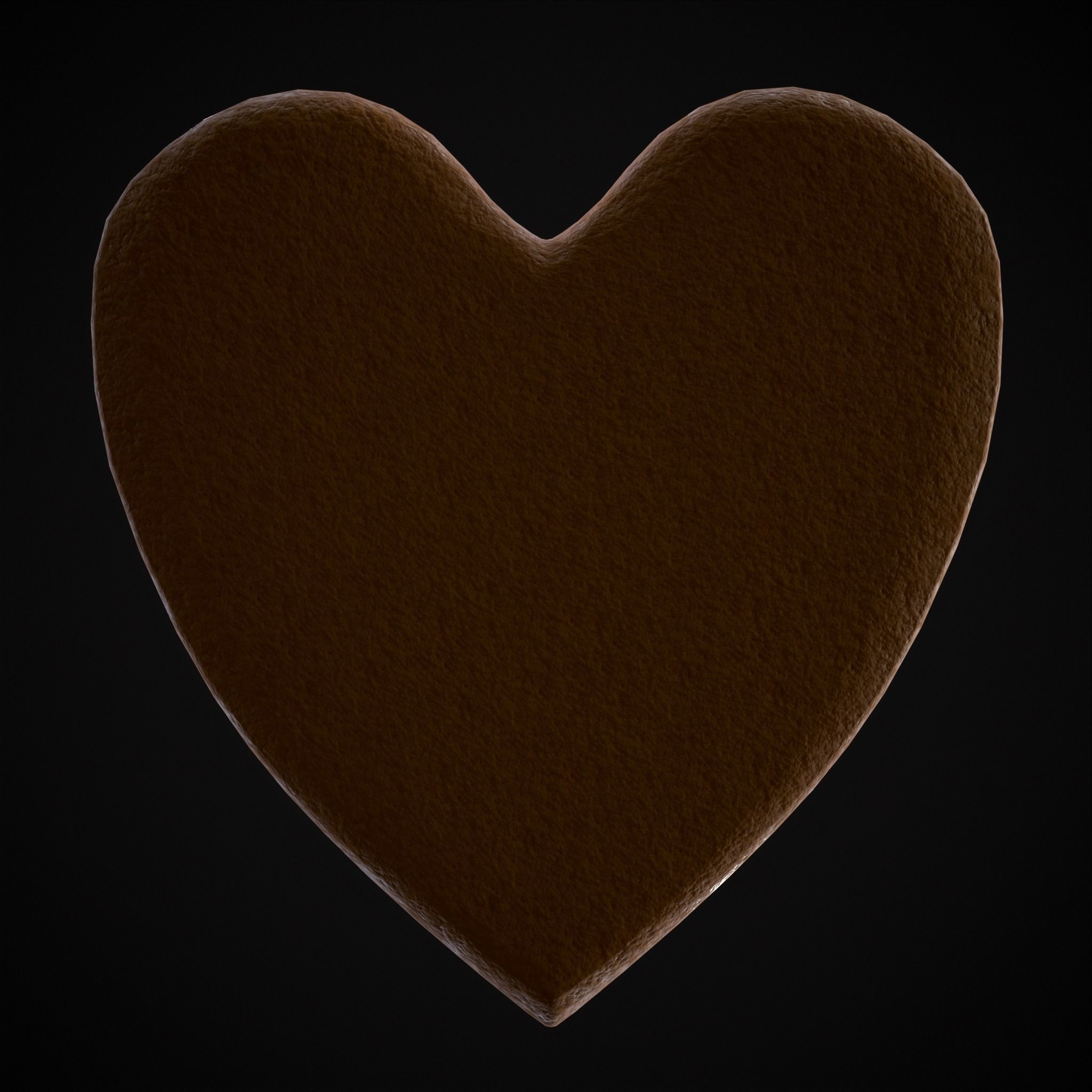Valentines Love Heart Cookie Low-poly 3D model_9