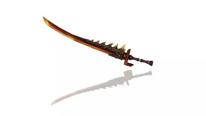 Volcano King Long Sword Low-poly 3D model