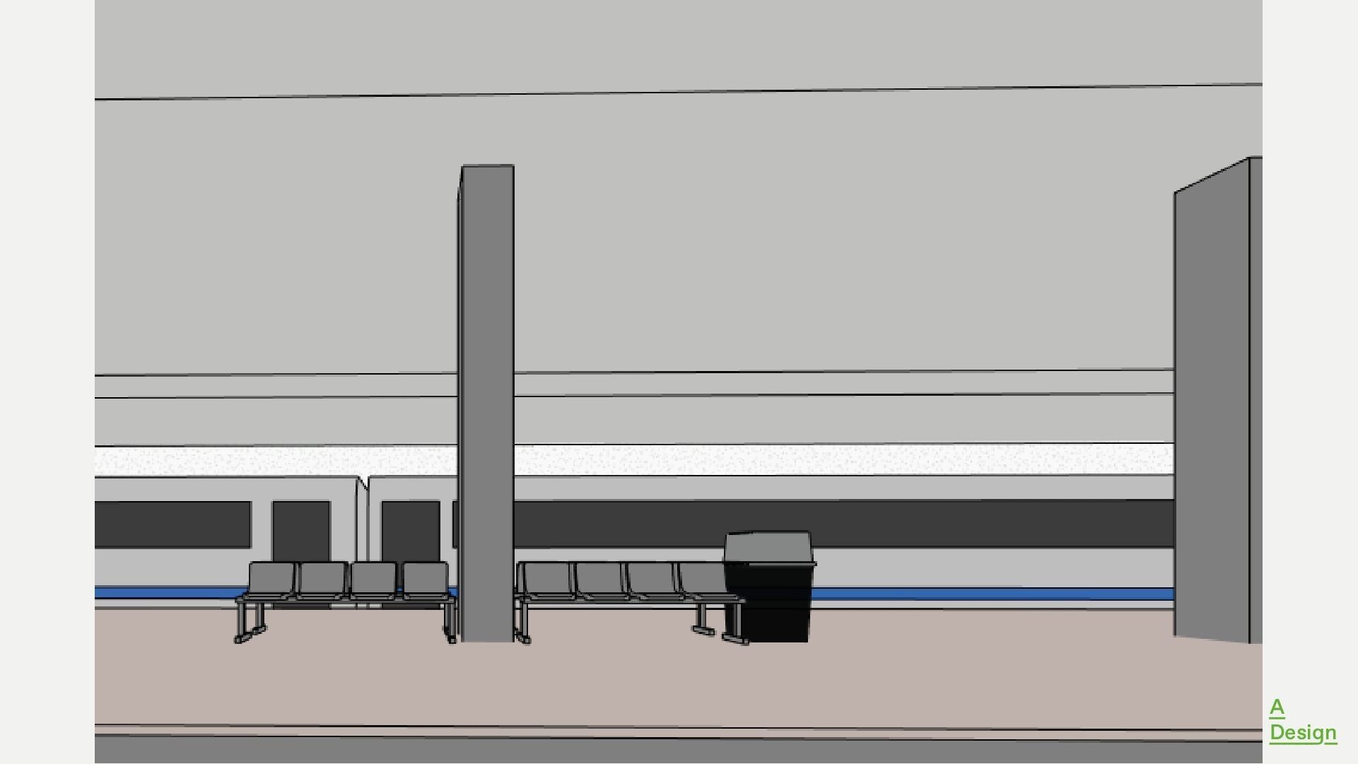 Subway station - Revit 3D model_7