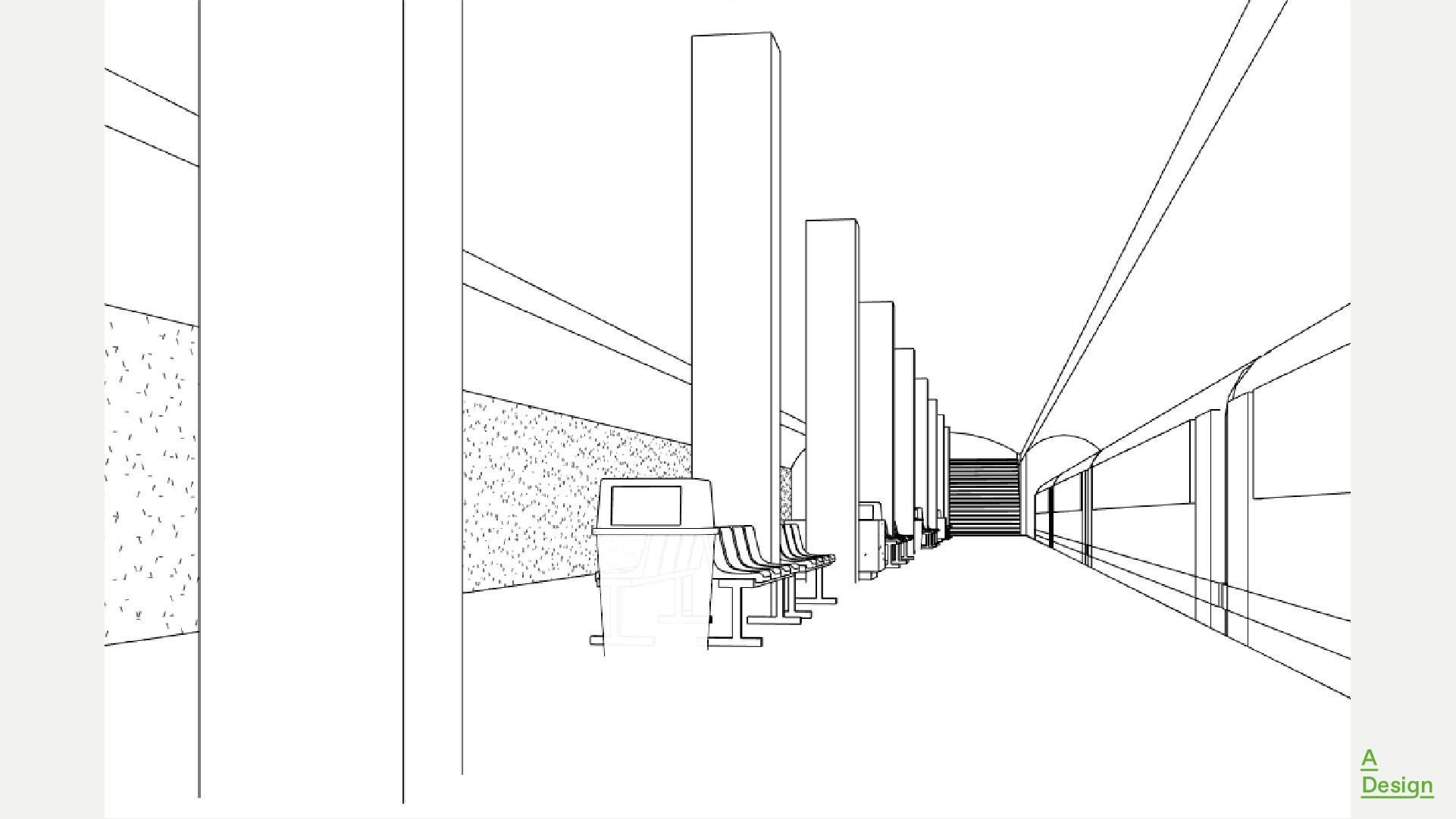 Subway station - Revit 3D model_10