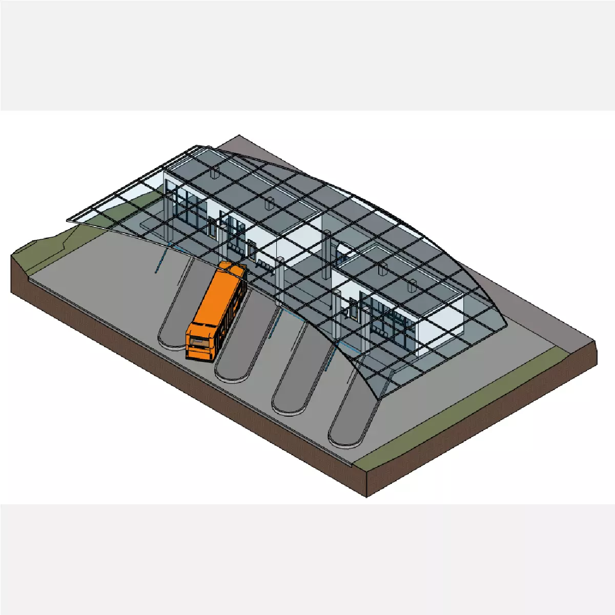 Transport hub - Revit 3D model_0