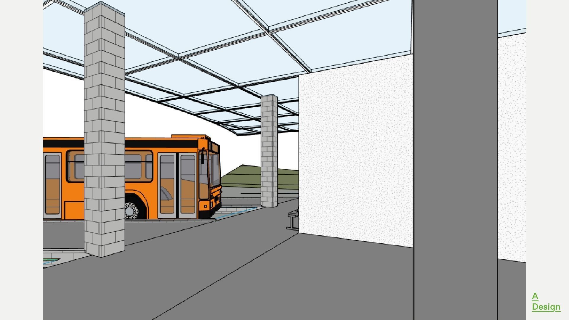 Transport hub - Revit 3D model_7