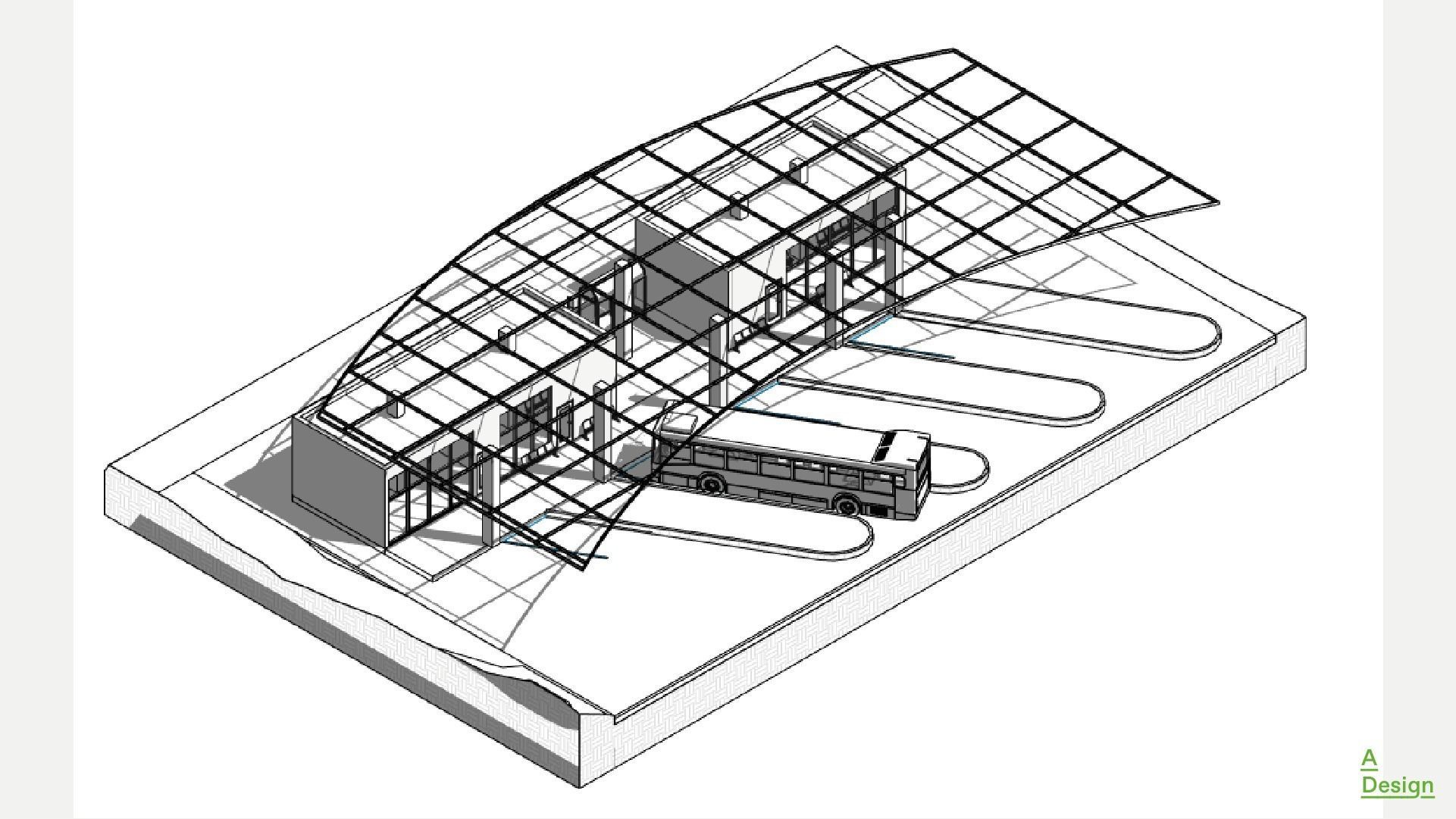 Transport hub - Revit 3D model_8