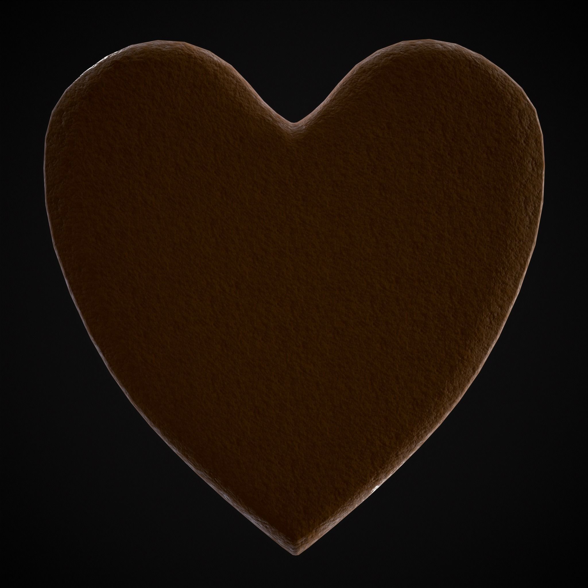 Valentines Pink Glaze Cookie Low-poly 3D model_11