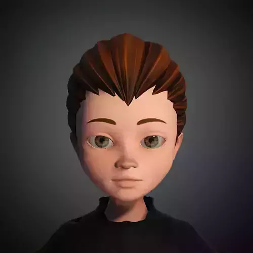 Classic Cartoon Boy Character Rigged Blender Iclone Maya 