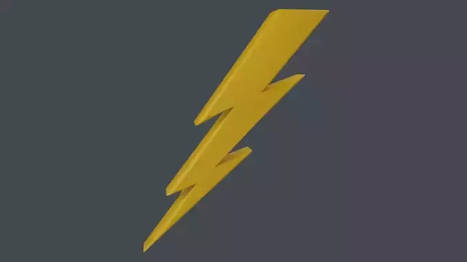 Lightning Bolt 3D Model Low-poly 3D model