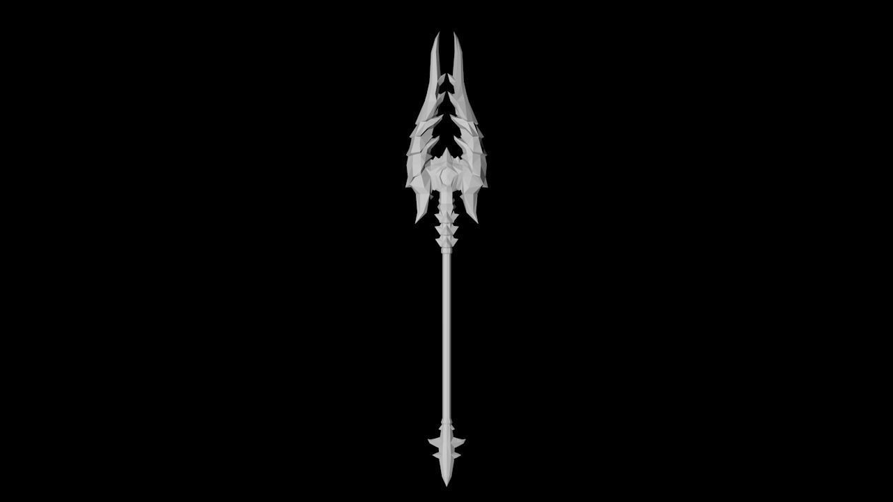 Volcano King Spear Low-poly 3D model_4