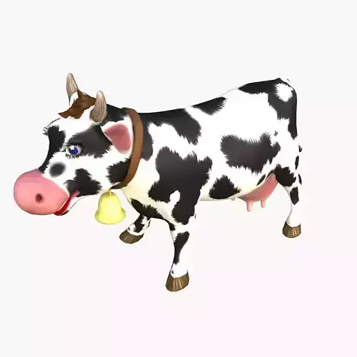 Cow Cartoon Low-poly 3D model