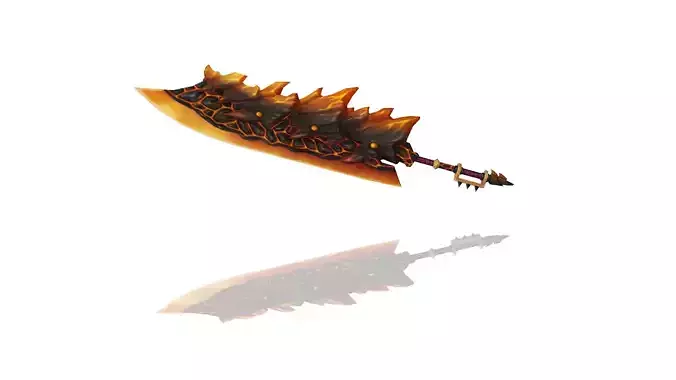 Volcano King Sword Low-poly 3D model
